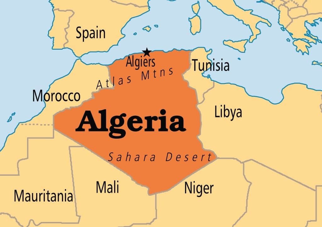 Vị trí địa lý của Algeria
